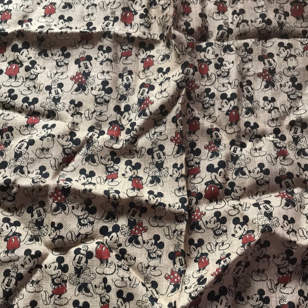 Mickey Minnie burlap